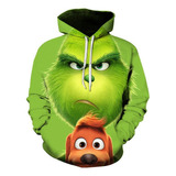 Kk Suéter Feo, Grinch Sudadera Con Capucha Impresa En 3d