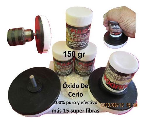 0xido De Cerio Al 3x1 Pule Faros Parabrisas Vidrio Pintura 