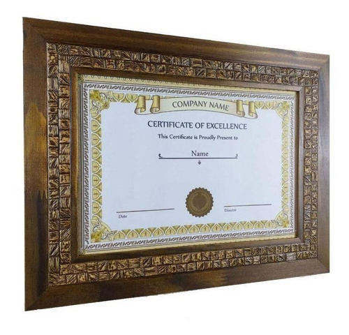 Romano Decor Home Moldura Super Luxo A4 Porta Diploma Certificado Fotos 21x30