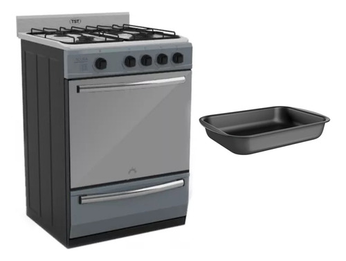 Cocina A Gas Tst Scura 91 Lts Multigas Gris Oscuro + Regalo