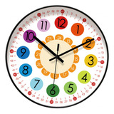 Reloj De Pared Para Niños, Reloj Educativo 10 Pulgadas