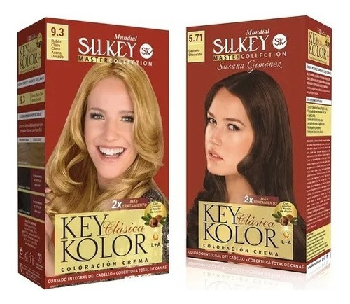  Silkey Tintura Key Kolor Clásica Kit Tono 6c Coffee Rubio Oscuro