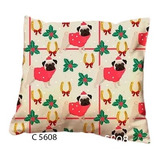 Capa De Almofada Pug Com Roupa De Papai Noel Natalina C5608