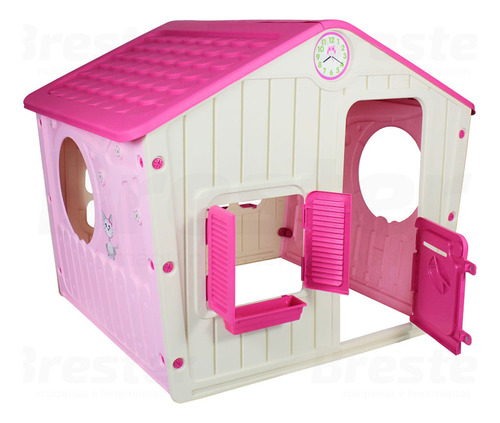 Casinha De Brinquedo Rosa Infantil Interativa Brincadeira Cor Pink
