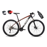 Bicicleta Aro 29 Ksw Shimano 24v Trava Freio Hidráulico K-7 Cor Preto/vermelho Tamanho Do Quadro 15