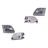 Par Juego Faros Ford Fd F-150 / F-250  1997 - 2004 Qwe