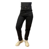 Jeans Mom Negro Recto 