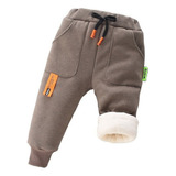 Pantalones Gruesos Para Niños Invierno Elástico Cálido B