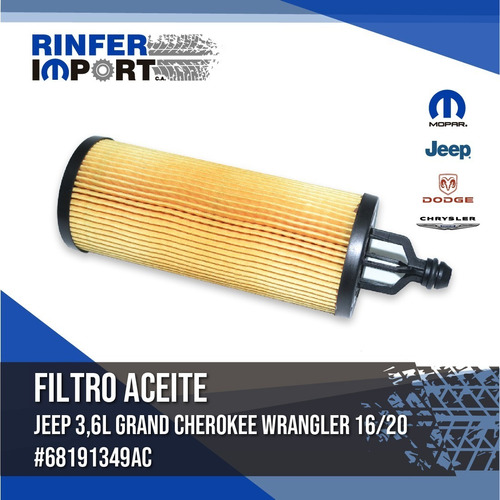 Filtro Aceite Jeep Grand Cherokee Wrangler 16/20 Mopar Foto 2