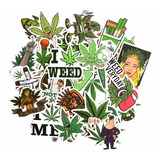 Kit 51 Adesivos Maconha Marijuana Erva Stickers Decorativos