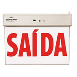 Placa De Saída Led 1 Face 1w - Vermelha 4 Horas De Autonomia