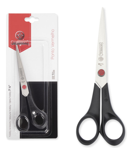 Tijeras Hobby Con Puntos Rojos Negros 664n-7.1/2