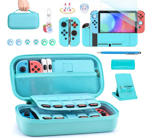 Kit Accesorios Con Estuche Para Nintendo Switch 18 En 1