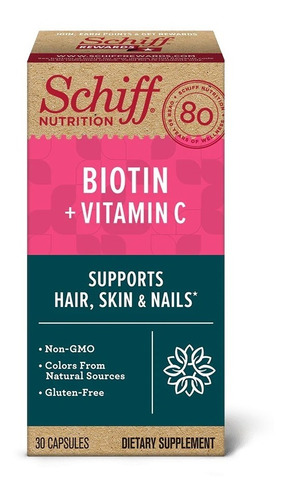 Schiff | Biotin Vitamin C | 30 Capsules 