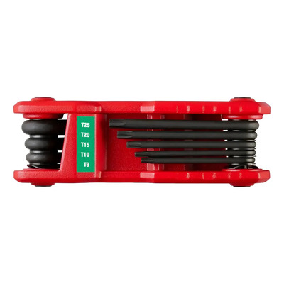 Kit 8 Llaves Hexagonales Plegables Torx Milwaukee 48222184 Color Rojo | Envío gratis