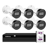 Kit 6 Câmeras Intelbras Vlp1230b Ip Ip67, Nvr 1408 Hd 1tb Pr