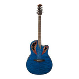 Ovacion Ce44p8tq Guitarra Acustica Trans Azul Colcha Arce