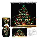 Set De Baño Navideño, Alfombrilla De Ducha Impermeable