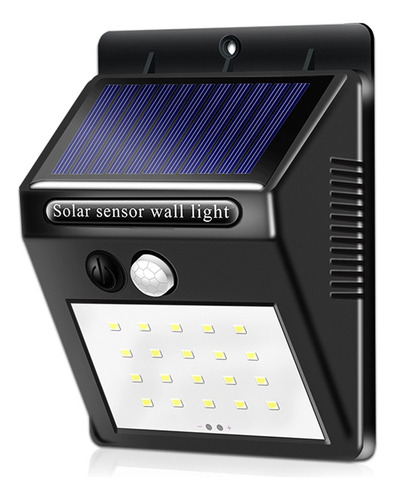 Set X 2 Luz Led Exterior Solar Panel Sensor Movimiento Farol