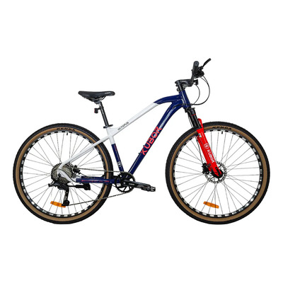 Bicicleta de Montaña Octopus color azul\u002Fblanco\u002Frojo R29 9V Shimano Acera\u002FAltus con frenos hidráulicos | Potencia, estilo y precisión en cada ruta. Cuadro M de aluminio , ideal para todo terreno. | Meses sin interés