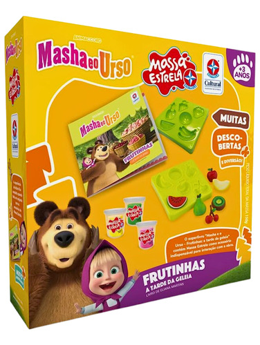 Livro Masha E O Urso Com Frutinhas E Massa Estrela