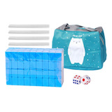 Travel Mahjong Set Mahjong Game Set Carácter Chino Con Azul