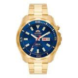 Relógio Orient Automático Dourado Azul - Três Estrelas 469gp