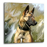 Reloj De Pared Malinois Belga, 15 Por 15 Pulgadas.