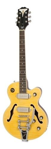 Guitarra Eléctrica EpiPhone Archtop Wildkat (bigsby) De Caoba Antique Natural Níquel Con Diapasón De Okume