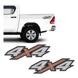 Adesivos 4x4 Hilux Flex 2016 17 18 Emblema Modelo Original