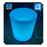 Maceta Luz Interior Foco Colores X Celular Wifi Alexa 45 Cm