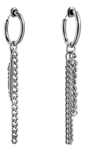 Pendientes De Clip De Plata Mshion Para Mujer Y Hombre, 1 Pa