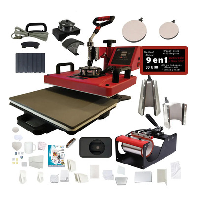 Kit Sublimación 8 En 1 Plancha Tazas Gorras Playeras Dtf | Envío gratis