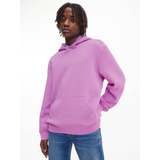 Sudadera Relaxed Con Capucha Y Logo Violeta Calvin Klein