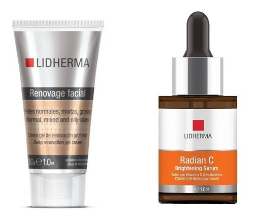 Radian C Brightening Serum + Renovage Normal Grasa Lidherma