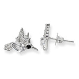 Aros Colibrí Ave Vuela Plata 925 Con Cubic Regalo Garantía