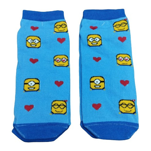 Medias Soquete Minions Personajes Animados Amarillo Unisex