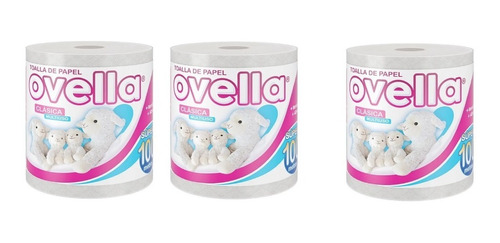 Toalla De Papel Ovella 100 Mrs X 03 Rollo Prepicado