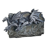 Diseño Toscano Morgoth Castillo Dragones Pared Escultura