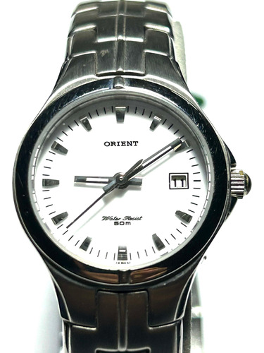 Reloj Orient Mujer Todo De Acero Inoxidable Ref.lsz1l003w0