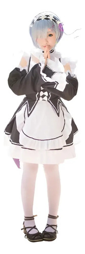 . Cos Rem Rem Ram Cosplay Traje De Sirvienta De Doma Cos