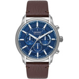 Relógio Orient Masculino Azul Cronógrafo Couro Mbscc055 D1nx