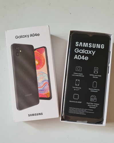 Smartphone Samsung Galaxy A04e 64gb Preto 3gb Ram