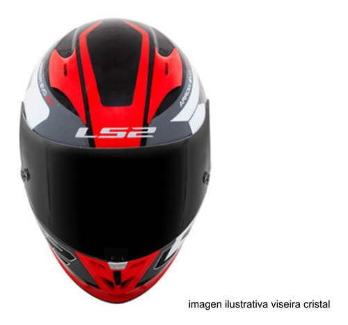 Casco Tricompuesto Ls2 Ff 323 Arrow R Evo Compete, Talla 56, Talla 56, Color Rojo, Gris Y Negro, Diseño Liso