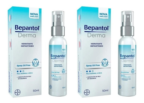 Spray Bepantol  Derma Solução Hidratante 50ml ( 2 Unidades )