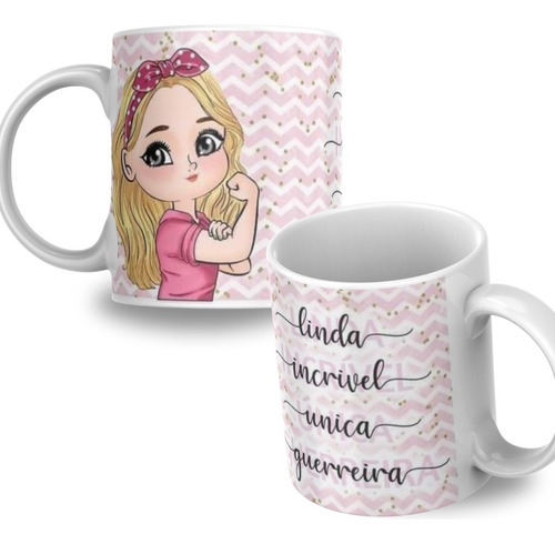 Caneca Xícara Porcelana Frases Dia Das Mulheres 