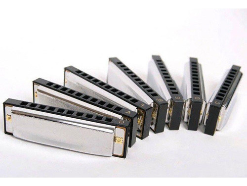 Hohner Set 7 Armónicas Con Case Blues Band Sol, La, Si 