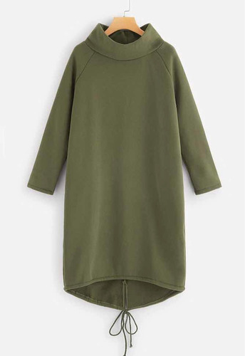 Maxi Sudadera Oversize Verde Militar Nueva Importado Talla M