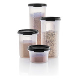 Pack 4 Contenedores Tupperware Organizador Despensa Redondo