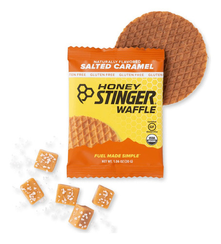 Honey Stinger Waffle Energy Organic C/12 Pzas 28.5gr Sabor Caramelo Salado